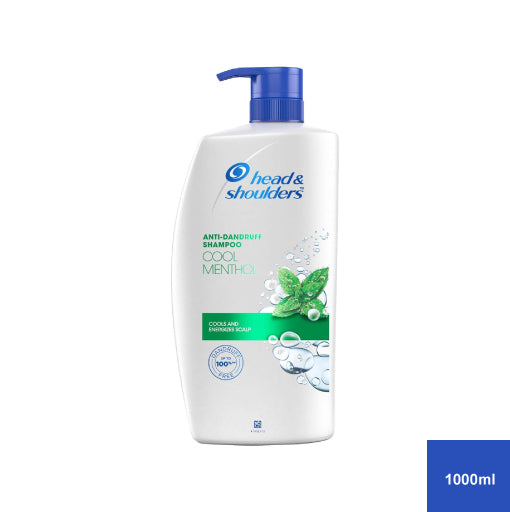 Head & Shoulders Anti Dandruff Cool Menthol Hair Shampoo for Women & Men (1000 ml)