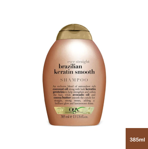 OGX Ever Straight Brazilian Keratin Smooth Coconut Oil Hair Shampoo (385 ml)