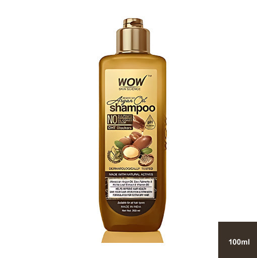 WOW Skin Science Natural Moroccan Argan Oil Hair Shampoo (100 ml)