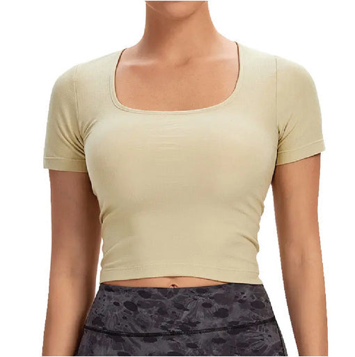 Fashionista's Choice Oat Scoop Neck Crop Tops