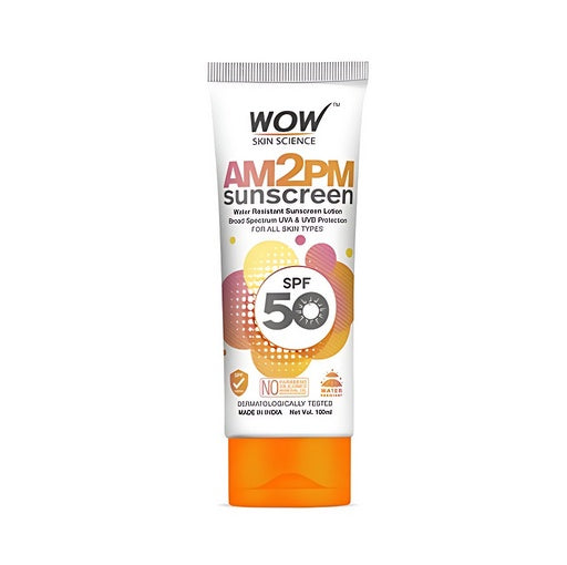 Wow Skin Science Am2Pm Water Resistant Sunscreen With Spf-50 (100 ml)