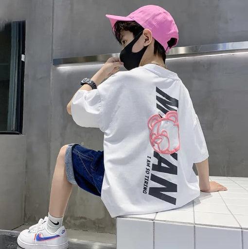 Elevate Your Style with Oversized White Tees for Kids - 19bay
