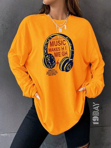 Mustard Yellow Relaxed Fit Longsleeve Tee - 19bay