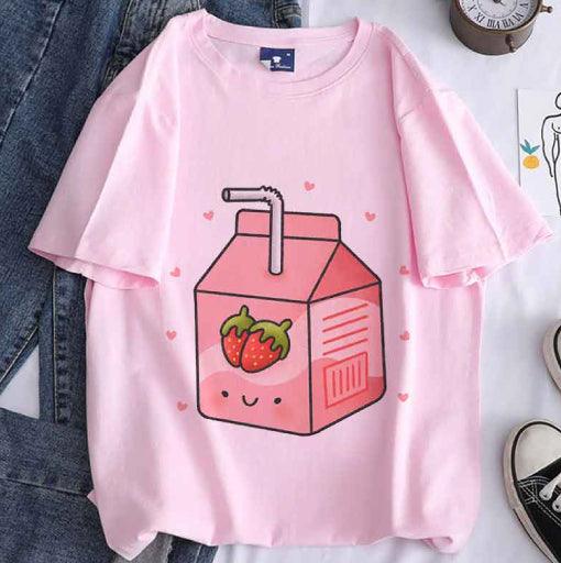 Pretty in Pink Loose-fit Drop Tee - 19bay