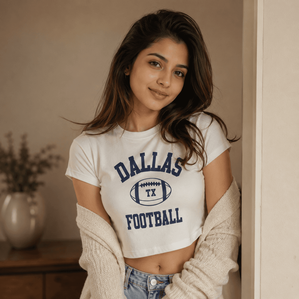 Graphic Printed Crop Top for Women ¢ Soft Cotton Casual Wear
