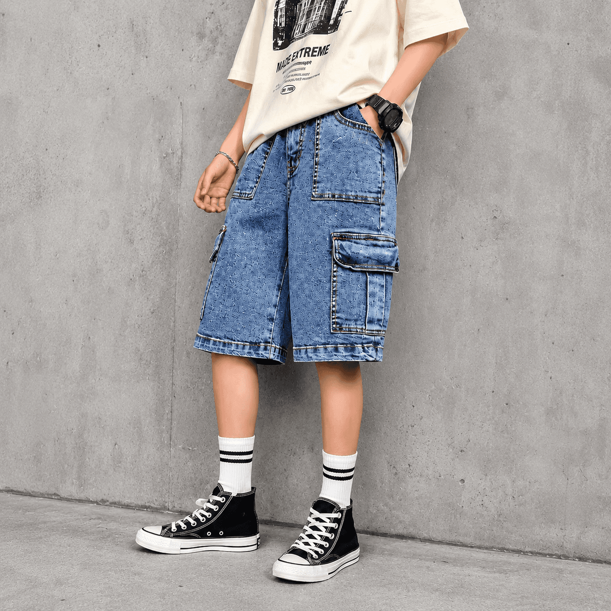 Classic Blue Denim Shorts for Boys – Stylish Casual Wear