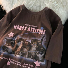 Sale Coffee Brown Oversized Tee for Her