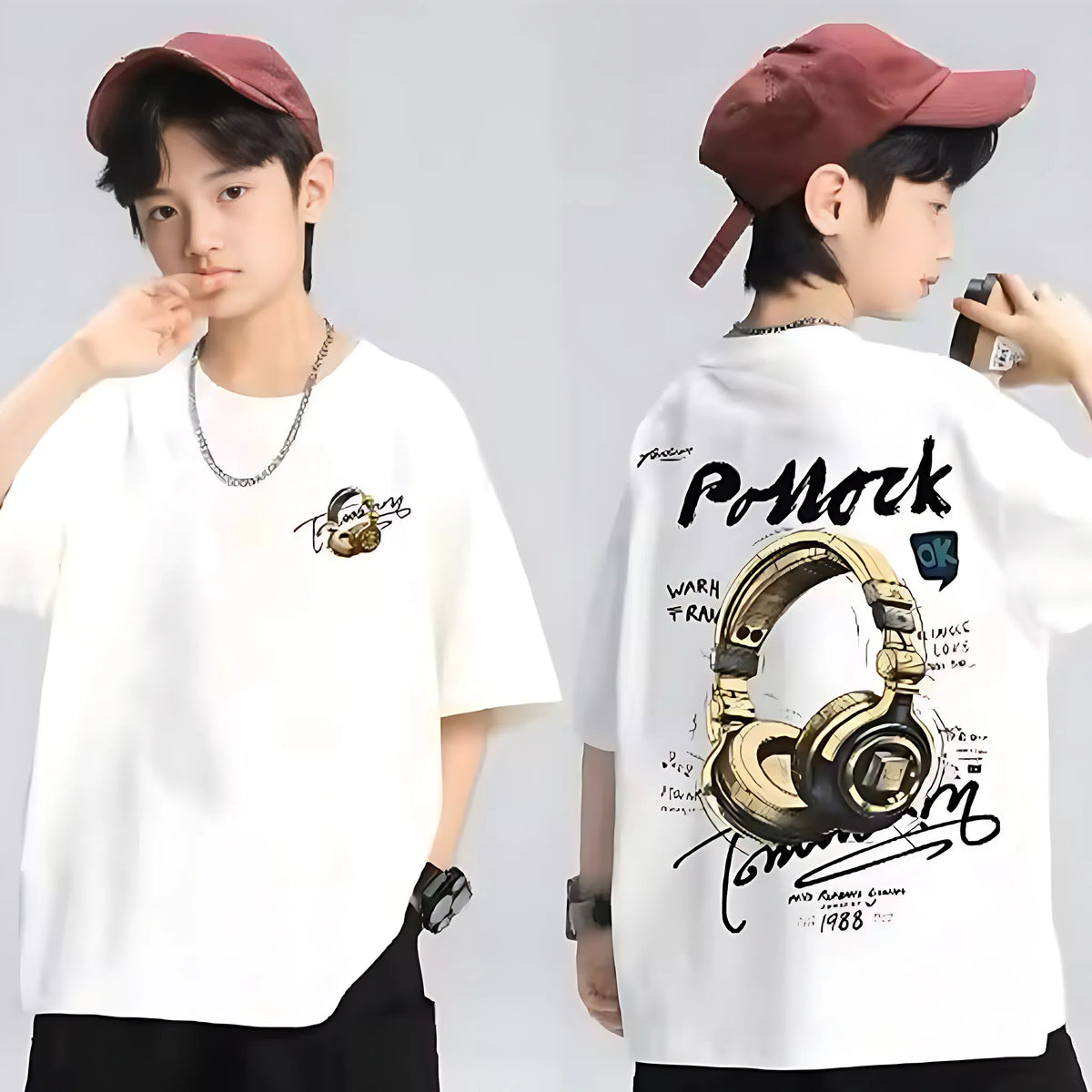 Loose Fit Cotton T-Shirt for Kids – Breathable Fabric & Unisex Look