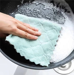 10pcs/Set Microfiber Kitchen Towels – Ultra Absorbent, Double-Layer Cleaning Cloths