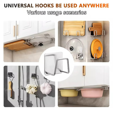 No-Punch Wall Mount Sponge Holder – Stainless Steel Sink Rack (1pc/4pcs)