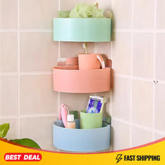 Self-Adhesive Corner Shelf – Triangle Shower Caddy & Kitchen Storage Rack