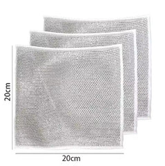10pcs Magic Cleaning Cloths – Microfiber + Steel Scrubber for Effortless Kitchen Cleaning!