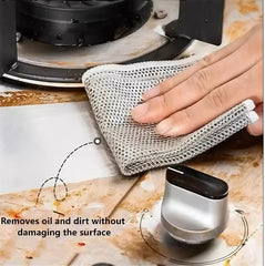 10pcs Magic Cleaning Cloths – Microfiber + Steel Scrubber for Effortless Kitchen Cleaning!