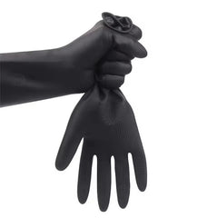 13-Inch Heavy-Duty Black Rubber Gloves – Multipurpose, Durable, and Perfect for Cleaning & Safety Tasks (Free Size, Size G)