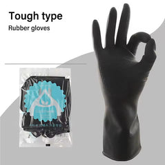 13-Inch Heavy-Duty Black Rubber Gloves – Multipurpose, Durable, and Perfect for Cleaning & Safety Tasks (Free Size, Size G)