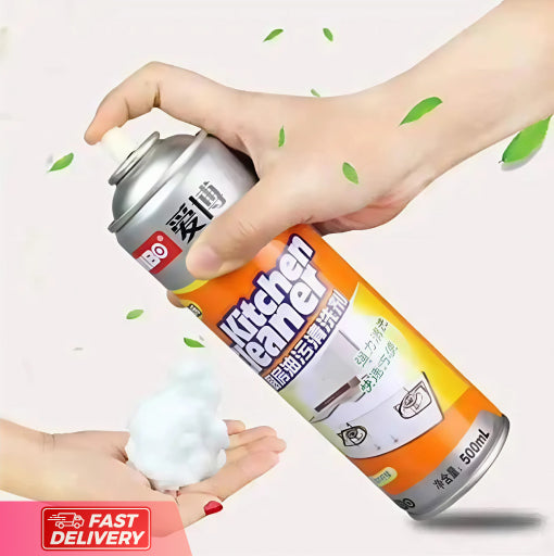 500ml Orange Kitchen Foam Spray – Effortless Cleaning with a Fresh Citrus Scent!