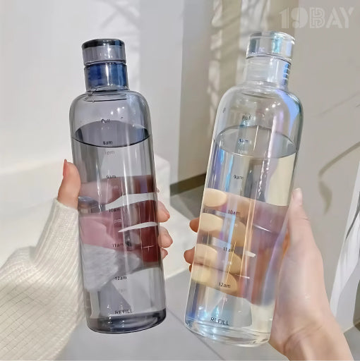 500ml Transparent Time Scale Cup – High-Temperature Resistant, Food-Grade Water Bottle for Students, Couples & Everyday Use!