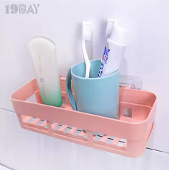 Space-Saving Wall-Mounted Shelf – Durable Plastic Organizer for Kitchen & Bathroom!