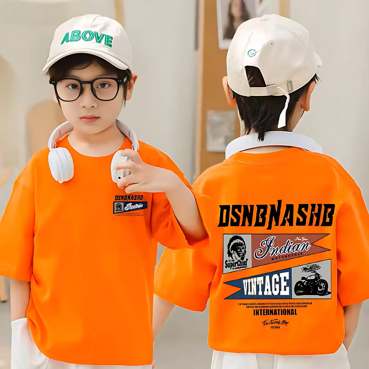 Cotton Oversized Kids T-Shirt – Modern Fit with Relaxed Comfort