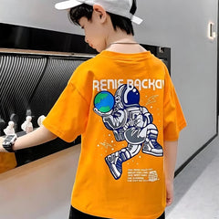 Classic Cotton Kids T-Shirt – Oversized Fit with a Stylish Twist