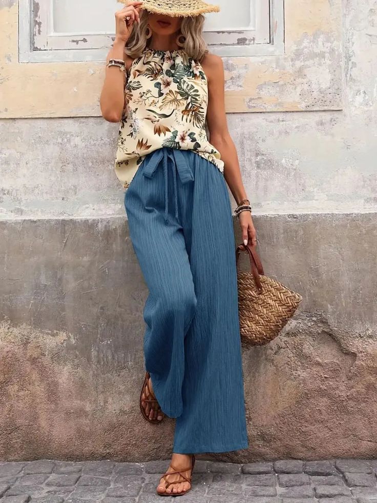 High-Waist Cotton Pants for Women – Relaxed Fit and All-Day Comfort