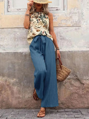 High-Waist Cotton Pants for Women – Relaxed Fit and All-Day Comfort