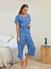 Full Sleeve Cotton Pajama Set – Stylish Women’s Sleepwear Set
