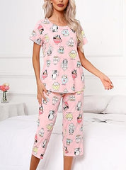 Women’s All-Day Pajama Set – Lightweight Cotton for Lounging or Sleeping