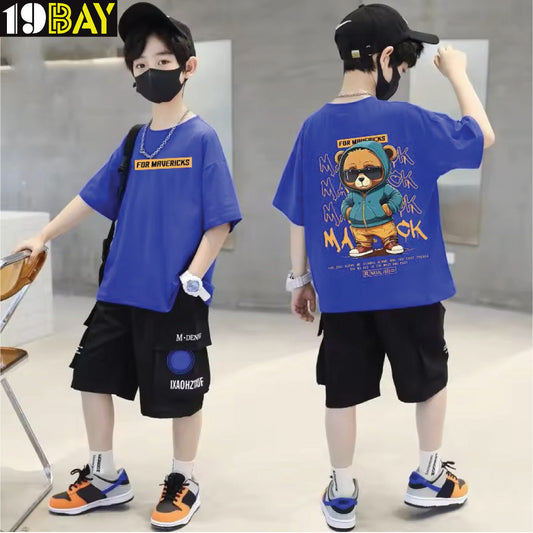 Unisex Kids Casual T-Shirt – Oversized Drop Shoulder with Classic Finish