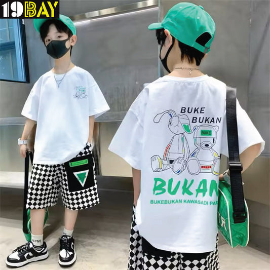 Kids Oversized Cotton T-Shirt – Relaxed Fit, Dropshoulder Style & Soft Feel