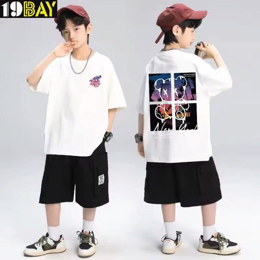Minimalist Oversized Kids T-Shirt – Drop Shoulder Style with Maximum Comfort