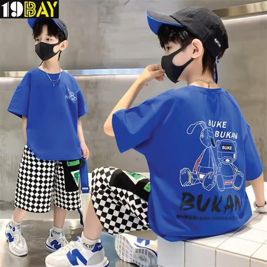 Cool Oversized Drop Shoulder Tee for Kids – Soft Cotton with Modern Fit