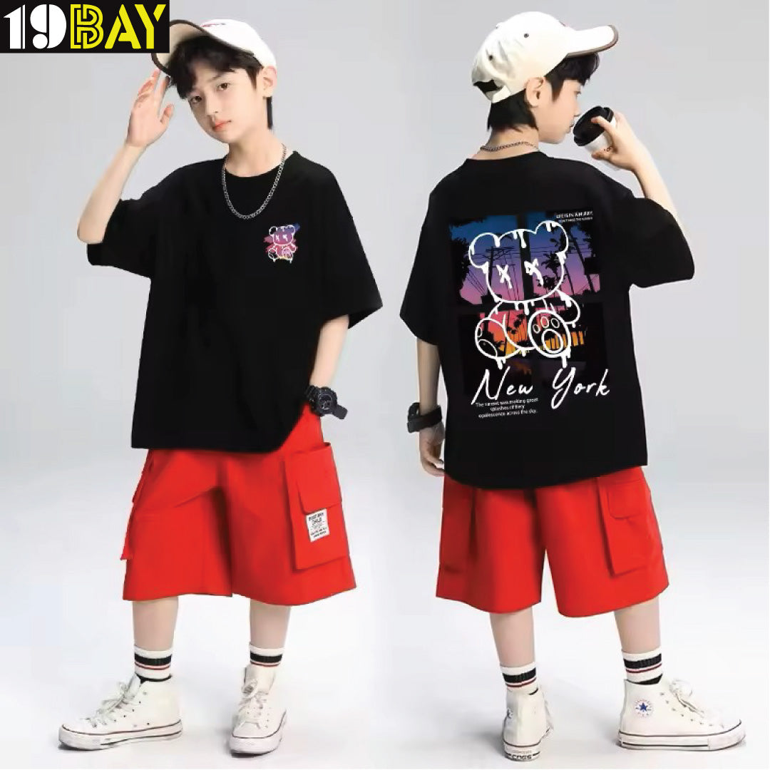 Basic Loose Cotton Tee – Oversized & Everyday Ready for Kids