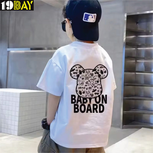 Active Cotton T-Shirt for Kids – Oversized for Movement & Comfort