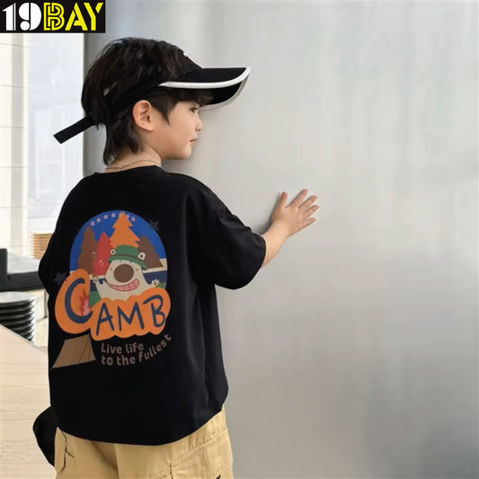 Oversized Fit T-Shirt for Kids – Breathable Cotton with Relaxed Drop Shoulder