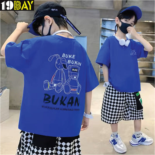 Boys & Girls Oversized T-Shirt – Breathable Cotton & Relaxed Dropshoulder Fit
