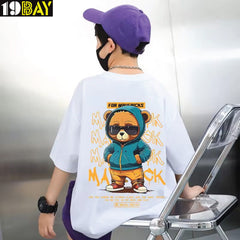 Playtime Ready Kids Oversized Tee – Cotton Dropshoulder for Movement
