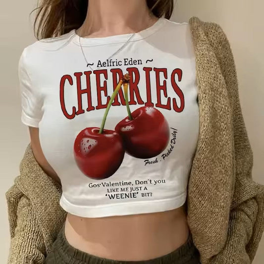 Trendy Women's Crop Top with Bold Print – Perfect for Street Style