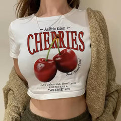 Trendy Women's Crop Top with Bold Print – Perfect for Street Style