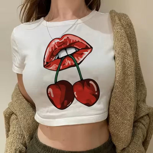 Oversized Printed Crop Top for Women – Urban Chic Style