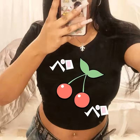 Printed Crop Tee for Teens & Women – Lightweight & Bold