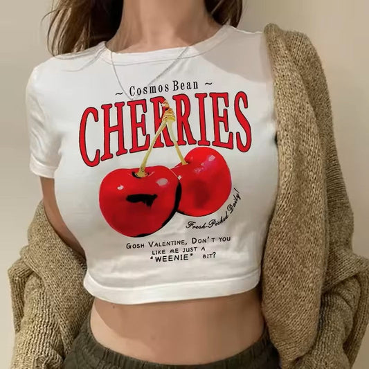 Comfy Printed Crop Top – Aesthetic Design for Casual Looks