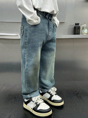 Boys Baggy Cargos Denim Pants | Exclusive Cargo Jeans for Kids