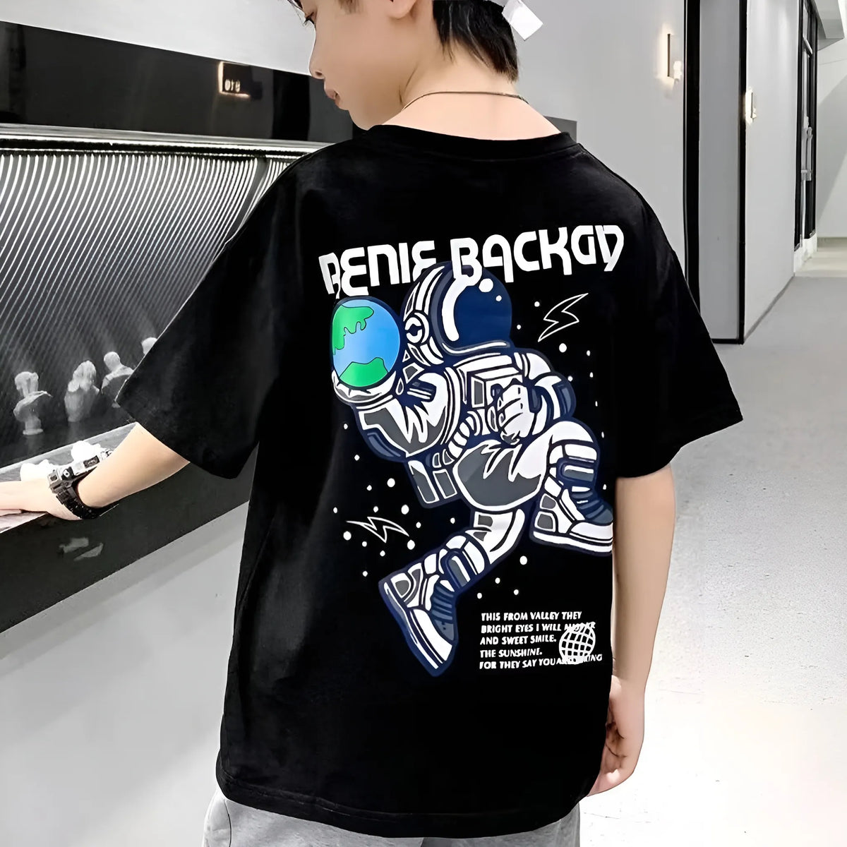 Relaxed Fit Drop Shoulder Kids Tee – Oversized Style for Every Occasion