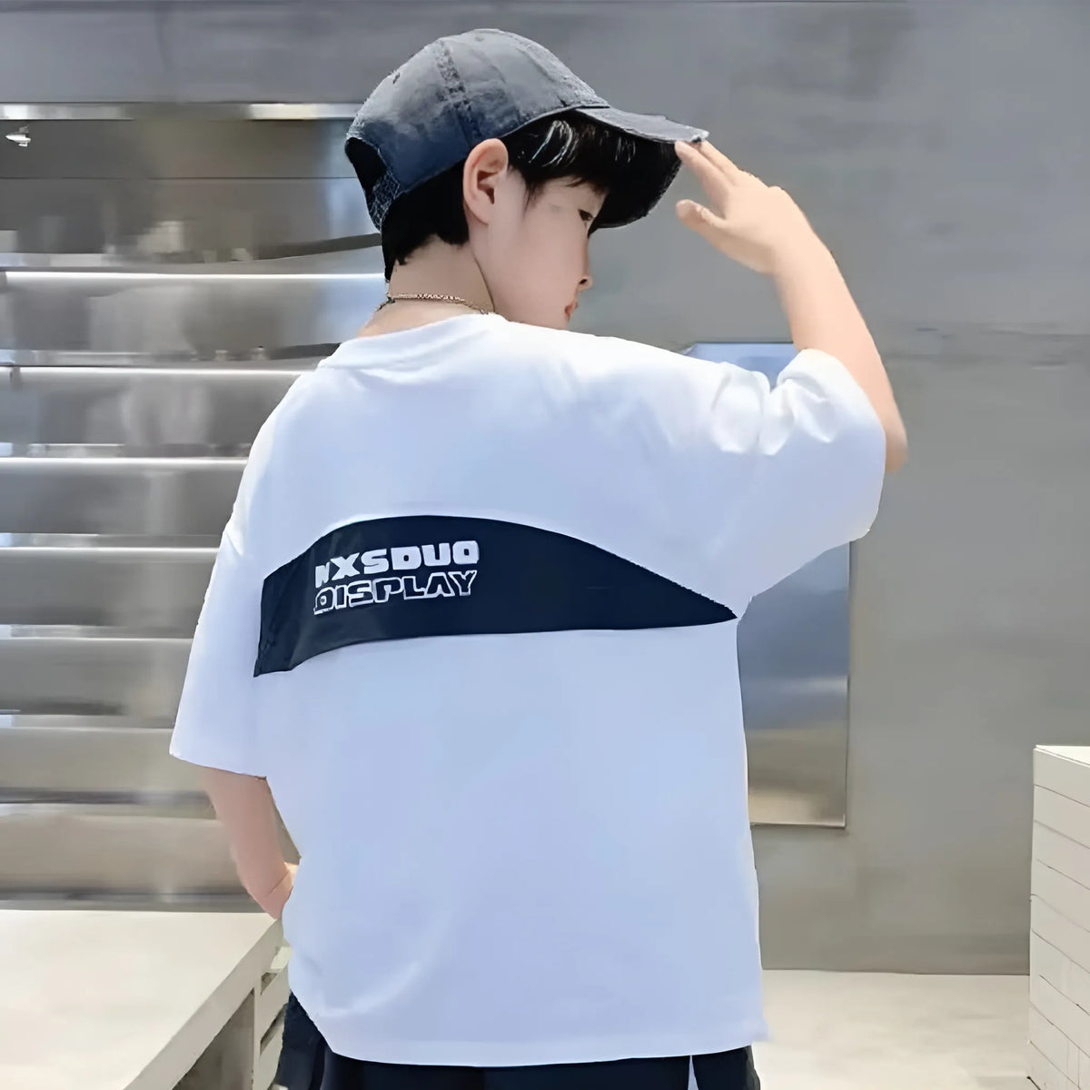 Soft Cotton Kids T-Shirt – Oversized Fit Drop Shoulder for Casual Looks