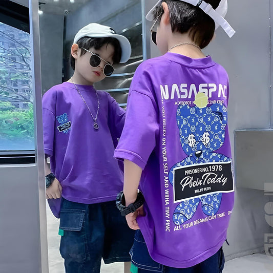 Mystic Mauve Stylish Oversized Tees in Deep Lavender