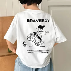 Soft Touch Cotton T-Shirt – Oversized Fit for Comfort-Seeking Kids