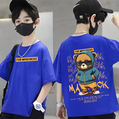 Unisex Kids Casual T-Shirt – Oversized Drop Shoulder with Classic Finish