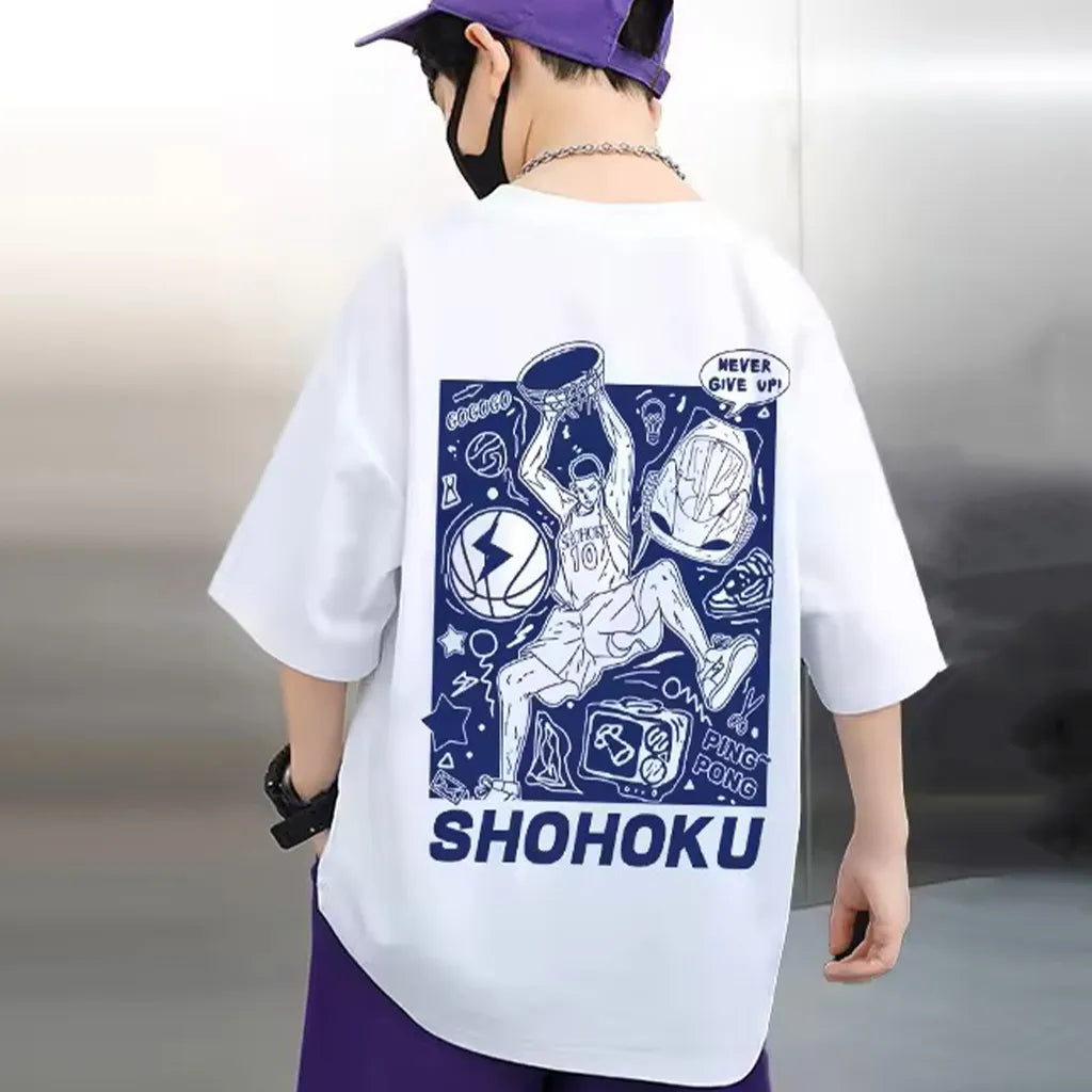 Loose Drop Shoulder Kids Tee – Oversized Comfort with Breathable Cotton Feel