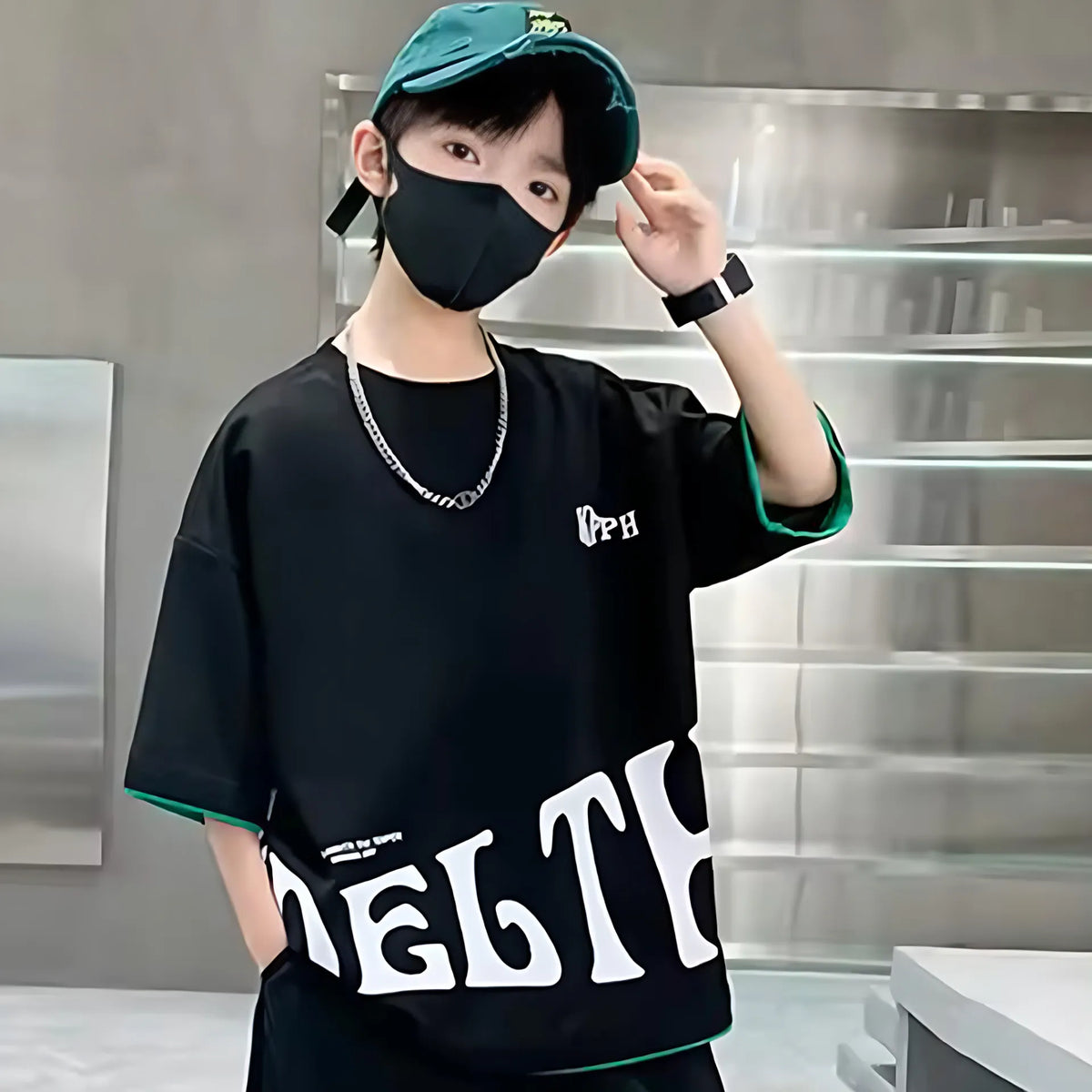 Kids Unisex Oversized Tee – Trendy Dropshoulder & Soft Cotton Comfort